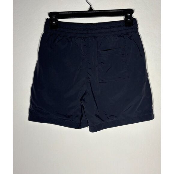 Abercrombie Kids Boys Swim Shorts Sz M Navy Blue Mesh Lined Drawstring Pockets - Picture 4 of 4